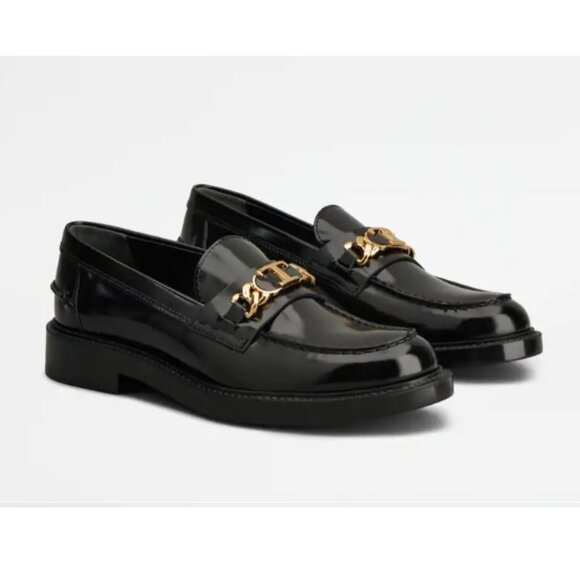 Tod's Black Loafers Sz 37.5 $875